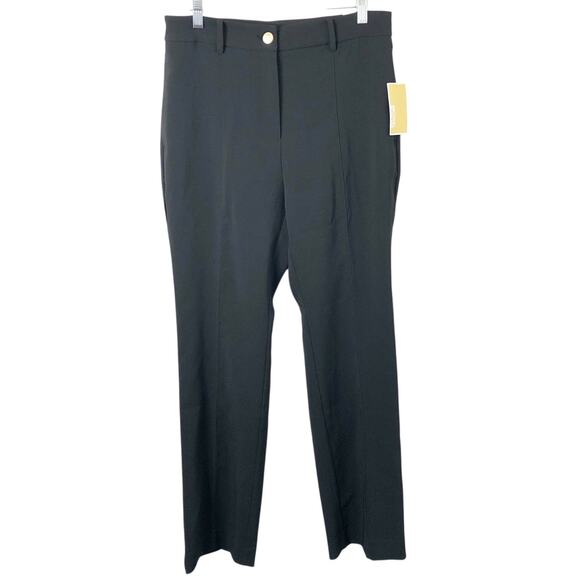Michael Michael Kors NWT Women's High-Rise Bootcut Black Dress Pants Size 10 - Picture 1 of 11